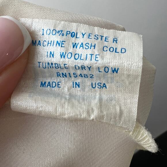 VTG Woolite Sheri Gregory White Silky Satin Lace Teddy Ruff Bodysuit Lingerie S - Picture 7 of 7